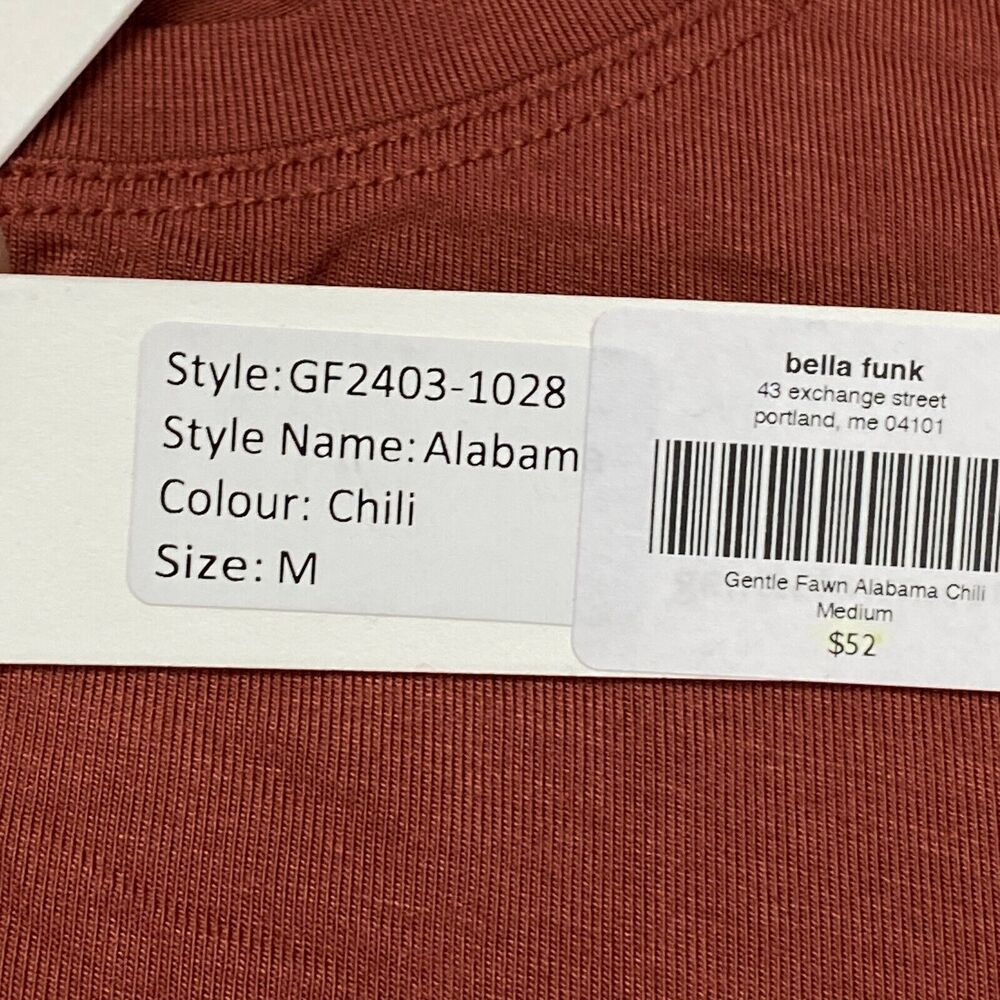 Gentle Fawn Alabama Jersey Knit Short Sleeve T-Shirt Womens Sz M Chili MSRP: $52 - Picture 12 of 16